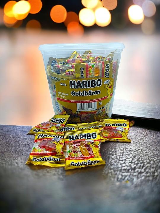 Żelki Haribo 1Kg Owocowe Mini Złote Misie (100Szt X 10G) Niemieckie
