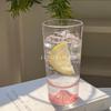 Frosted Pink Mount Fuji Glass Tumbler 210ml 350ml MinimalistDesign Coffee Whiskey Water Cup Home Office