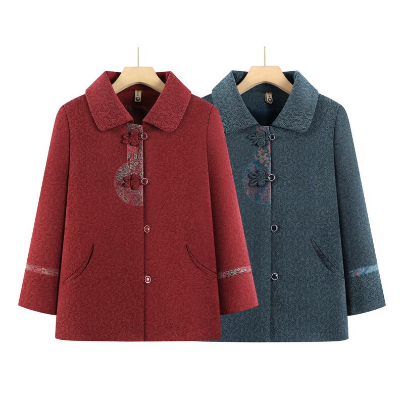Elderly Women's New Chinese Style Jacquard Cardigan