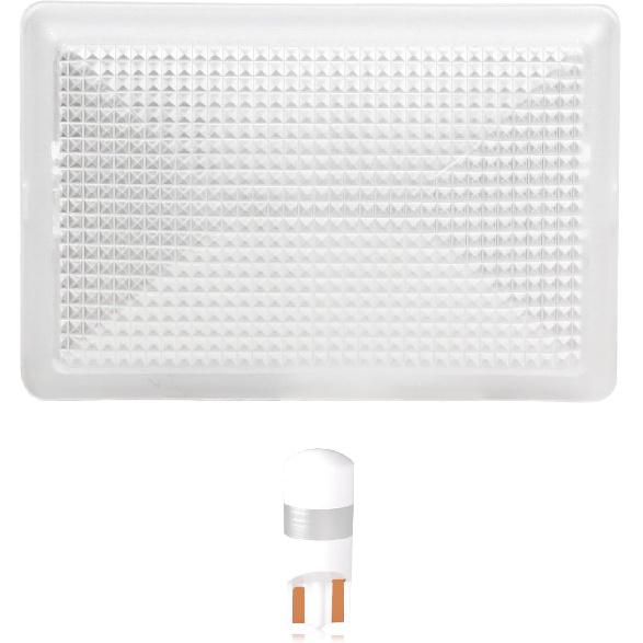 HERCOO LED Clear Dome Light Interior Reading Light Lens White Blubs Housing For E9SZ-13783-A Compatible With Ford Ranger 2004-2011, F250 F350 F450