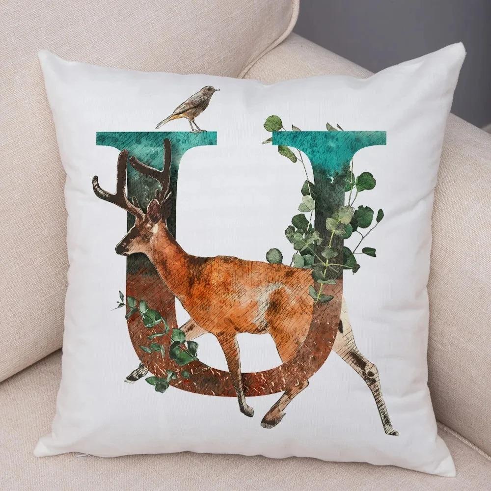 Cartoon Animal Letter Decorative Pillowcase Car Ornaments Office Living Room Sofa Home Pillowcase