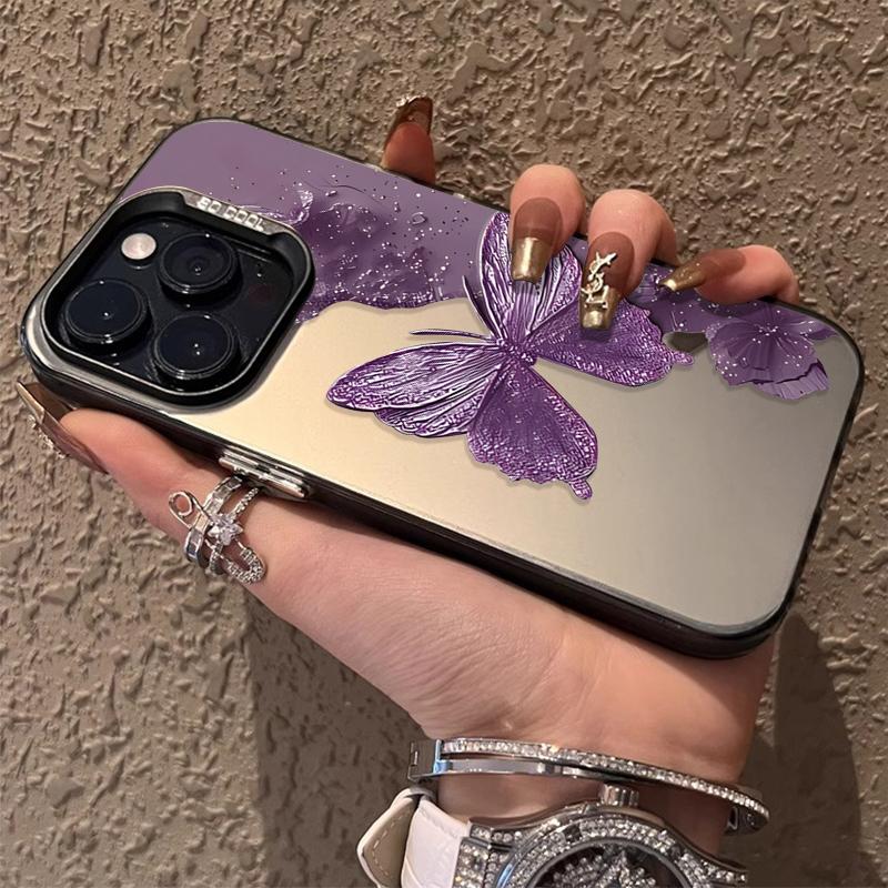 Butterfly Pattern Case For IPhone 17 16 16E 14 13 12 Mini 11 15 Pro Max X XR XS 13Pro 17 Air Anti-drop Airbag Cover Funda