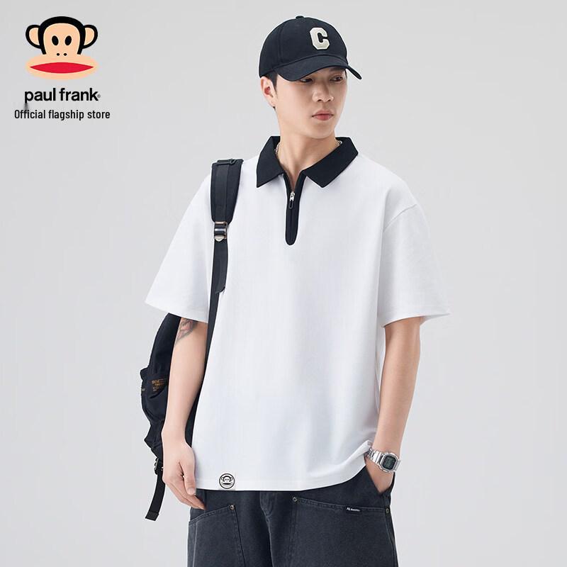 Paul Frank Men s Heavyweight Short Sleeve Polo Shirt 4XL белый