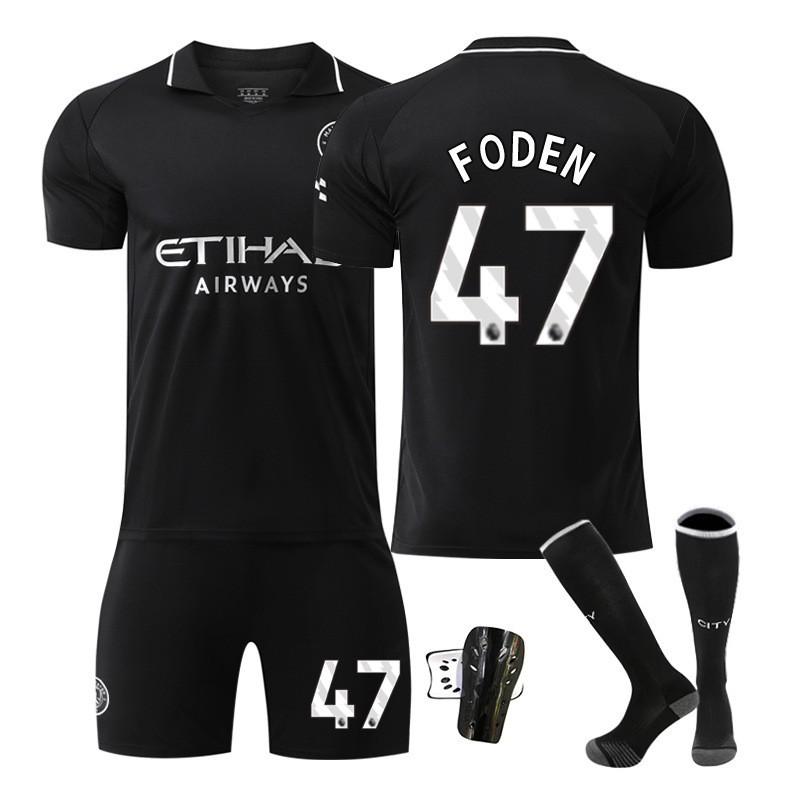 25-26 Manchester City Auswärts Nr. 9 Harland Fußballuniformen Set Herren 10 Galish 47 Foden 16 Rodrigo