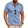 Vêtements Homme Été Manches Courtes Mode Col Revers Polo Homme Affaires Décontracté Polo de Golf 100% Polyester