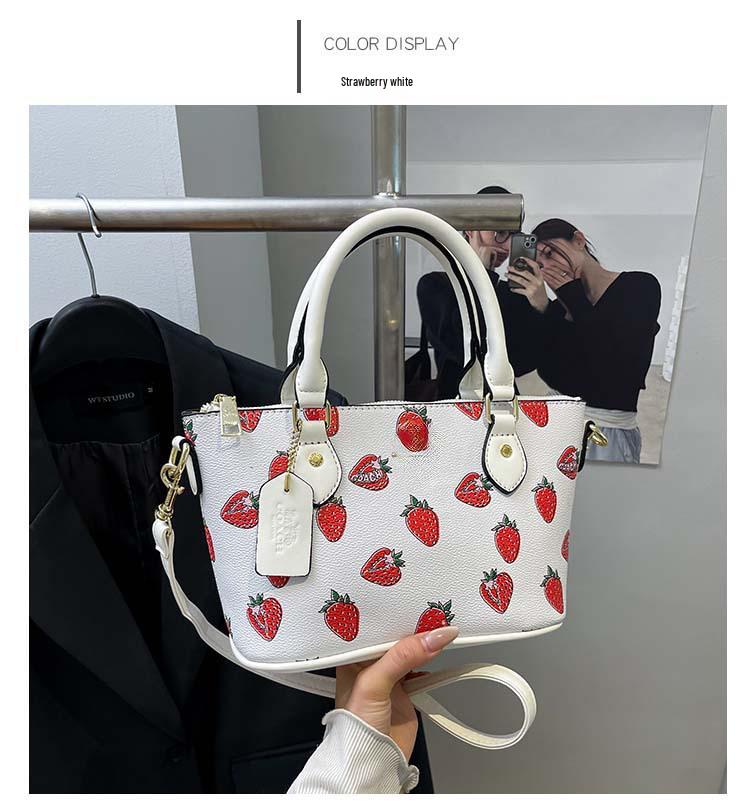 2025 Trendy Women's Crossbody & Shoulder Tote - Simple Print, PU Texture