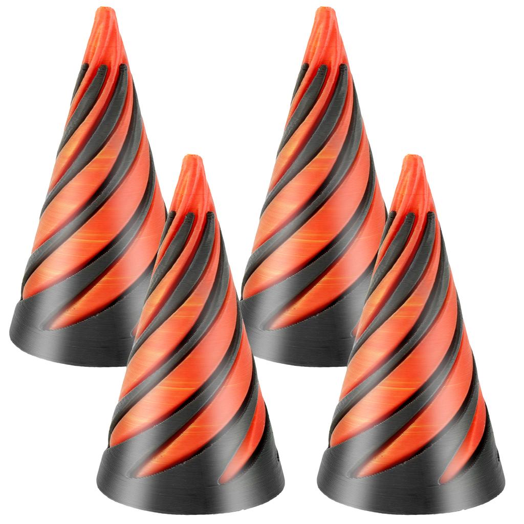 3D Printed Spiral Cone Toy Impossible Pyramid Passthrough Sculpture Pass Through Pyramid Toy Mini Vortex Thread Illusion