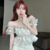 Women's Off-Shoulder Floral Puff Sleeve Summer Top