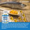 Enriched with EPA and DHA Extracts, Fish Oil Supplement, Gluten-free, 120 Capsules, Suitable for Both Men and Women.