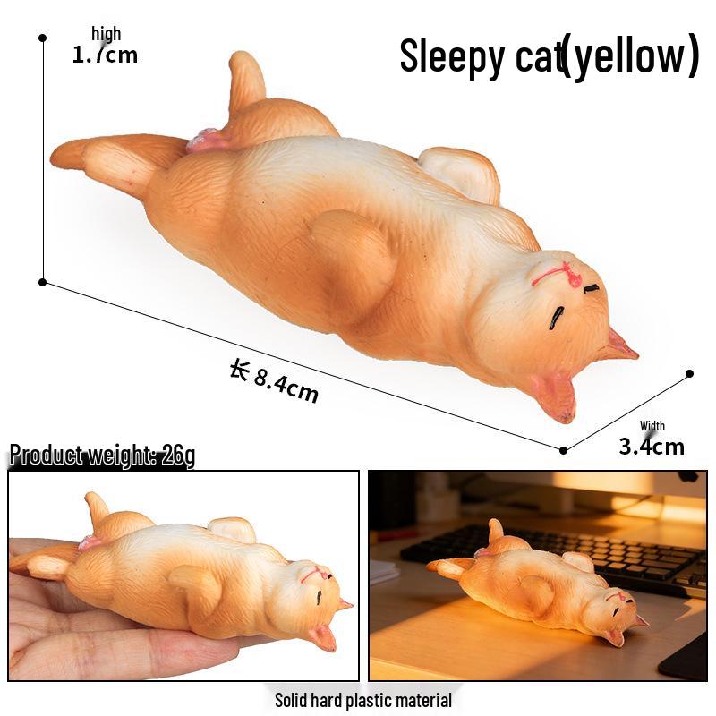 Realistic Exotic Orange Tabby Cat Heart Model Ornament