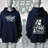 2026 Uomo Donna Teen Wolf Serie TV Fronte Lettera Lupo Retro Collage Personaggi Grafica Felpa con Cappuccio Girocollo Casual Streetwear Felpa Unisex
