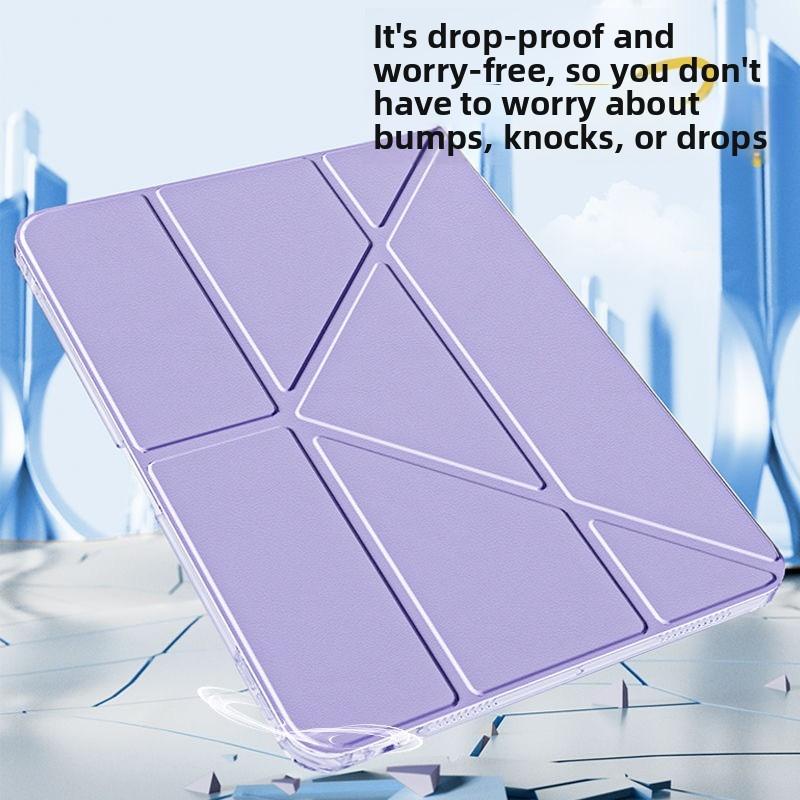 For IPad Acrylic Y-Fold Anti-Drop And Anti-Bend Protective Case Air5/4 Magnetic Transparent