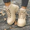Fashion Thicken Plush Warm Ankle Boots for Women Fashion Thick Sole High Top Winter Sneakers Woman Comfort Non Slip Fur Lined Snow Boots