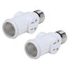 2 Stück 3-poliger Lampenfassungs-Adapterstecker Weiß E26 Glühbirne Steckdosenadapter Konverter