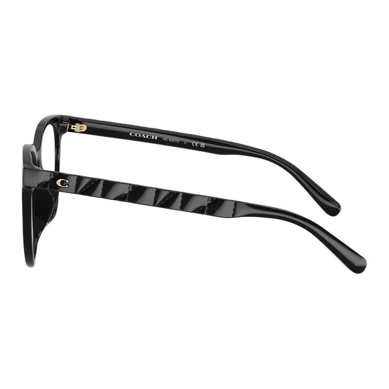 Coach [Available Prescriptions] Brand Design, Plate, Square, Optical Glasses, Same Style for Men and Women, Couple Style, Bright Black