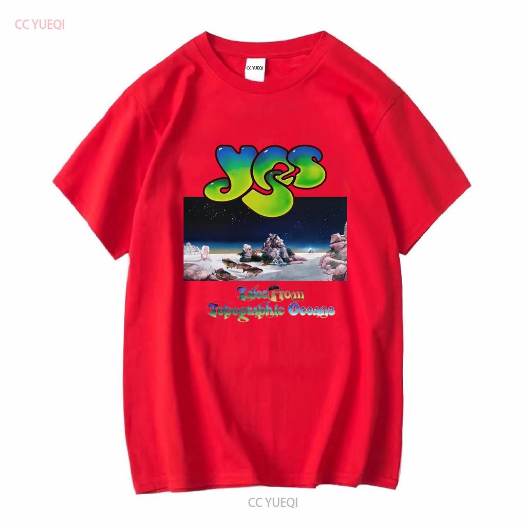 Yes Tales From Topographic Oceans Jon Anderson Steve Howe Chris Squire T Shirt long sleeves vintage Washed Slightly Stretched