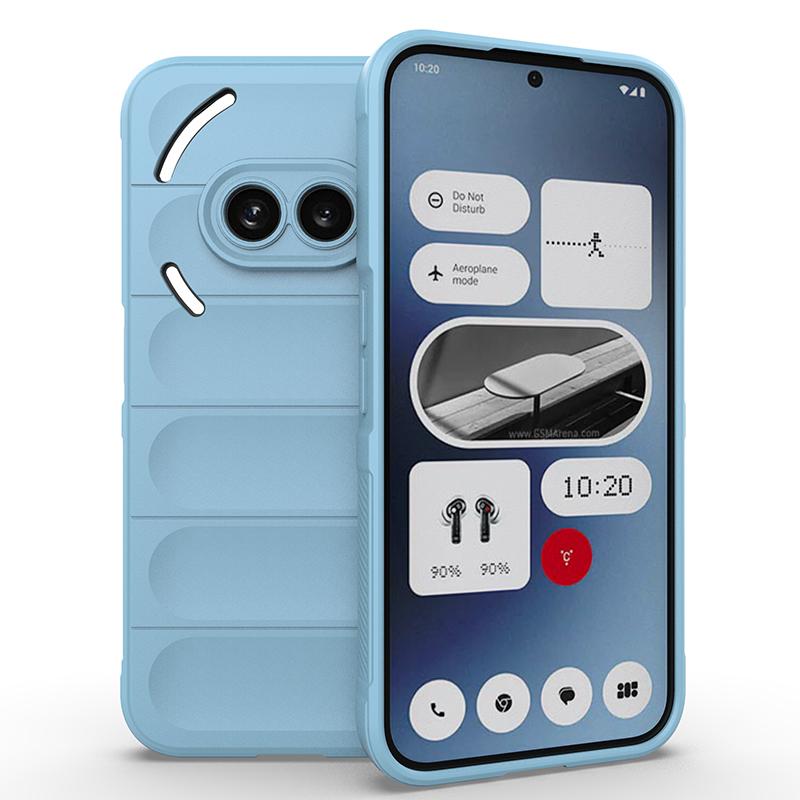 

Противоударный чехол для Nothing Phone 2A (2а) Чехол для телефона 5G Бампер Жидкий силикон Задняя крышка Coque для Nothing Phone 2A 5G A142 Fundas For Nothing Phone 2A светло-синий