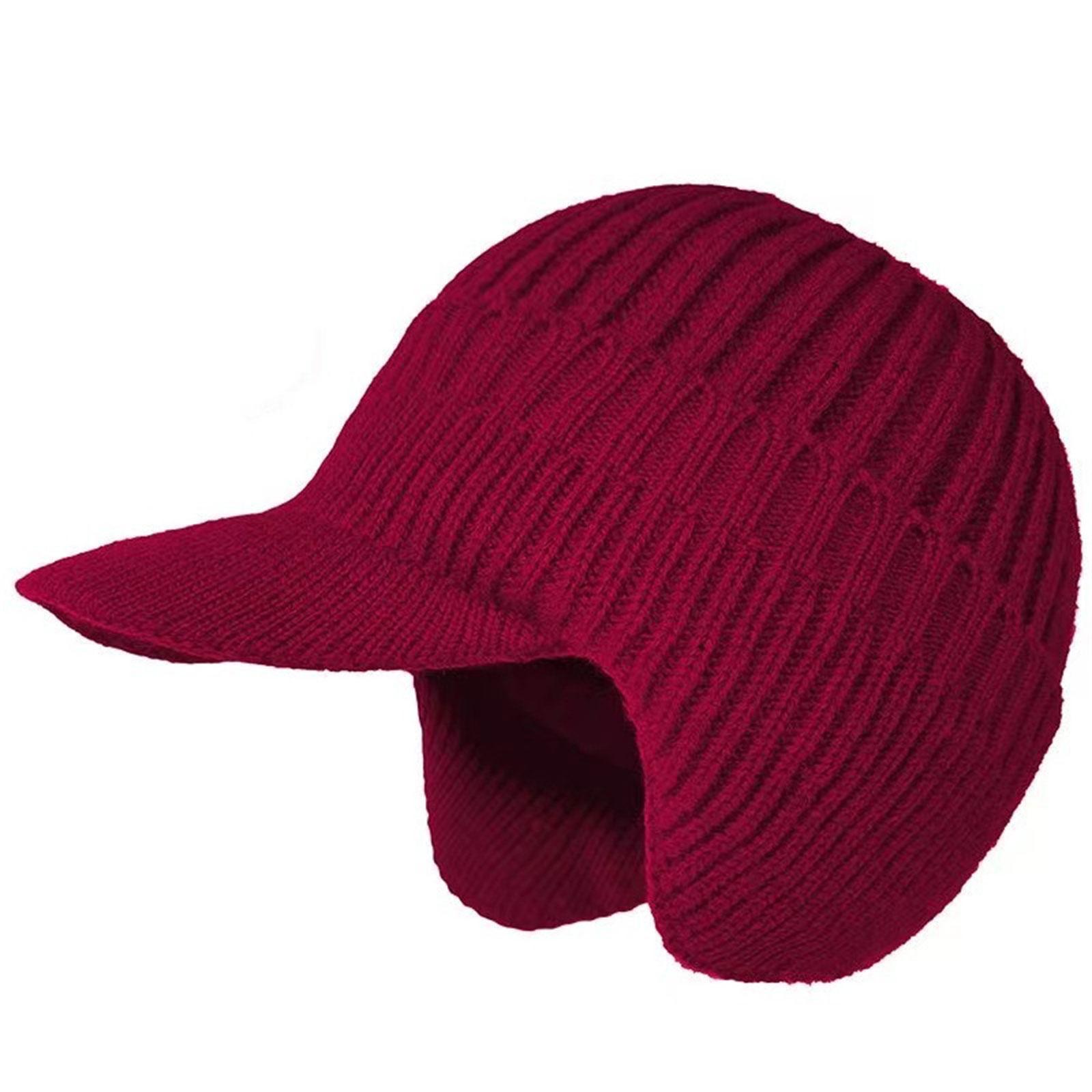 

Multifunctional Fleece Lined Beanies With Ear Flaps Insulated Winter Hat Breathable Cap For Men Women And Children червоний