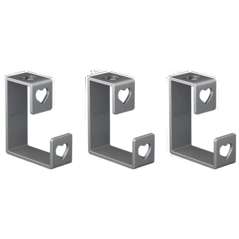 Punch-Free Wall-Mounted Stainless Steel Basin Rack - 3 Pack