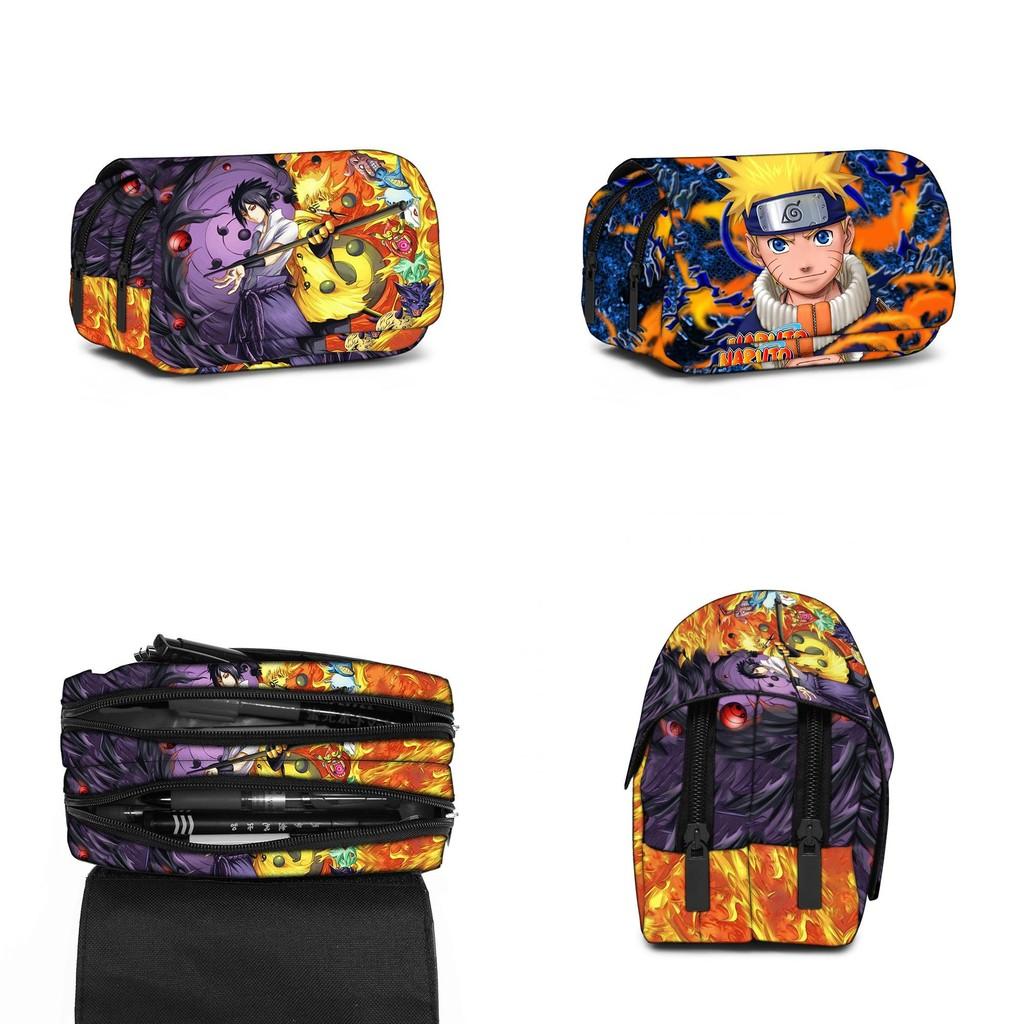 Naruto Anime Uzumaki Pencil Case Girls Boys Waterproof Stationery Storage Bag