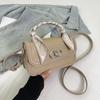 Winter niche design silk scarf contrasting color small square bag versatile portable shoulder messenger women's bag