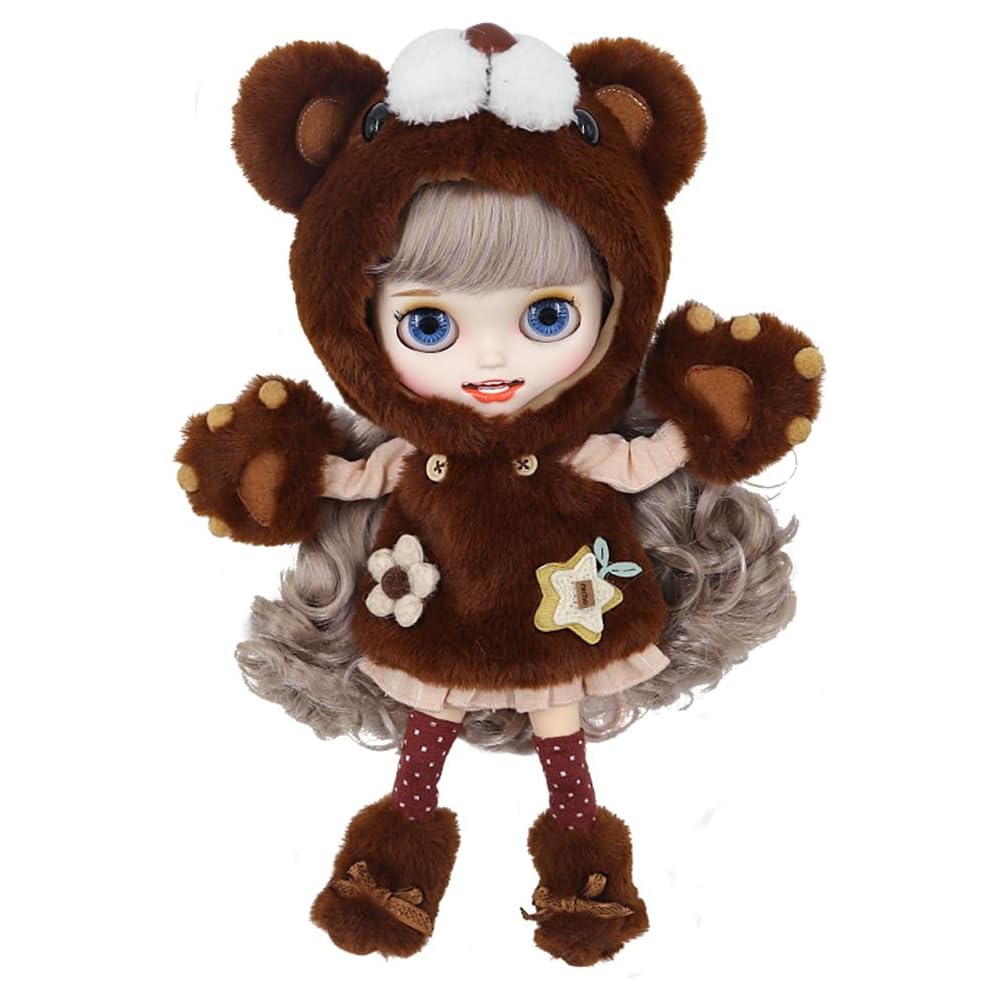 

ICY Fortune Days Doll Clothes Cute Bear Dress and Accessories for 1/6 or 30cm Dolls Blythe Obitsu Licca