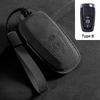 Genuine Leather Auto Key Fob Cover Fit For Ford Fusion Mustang Explorer F150 F250 F350 Ecosport Edge S-Max Ranger Lincoln Mondeo Key Ring Accessoy