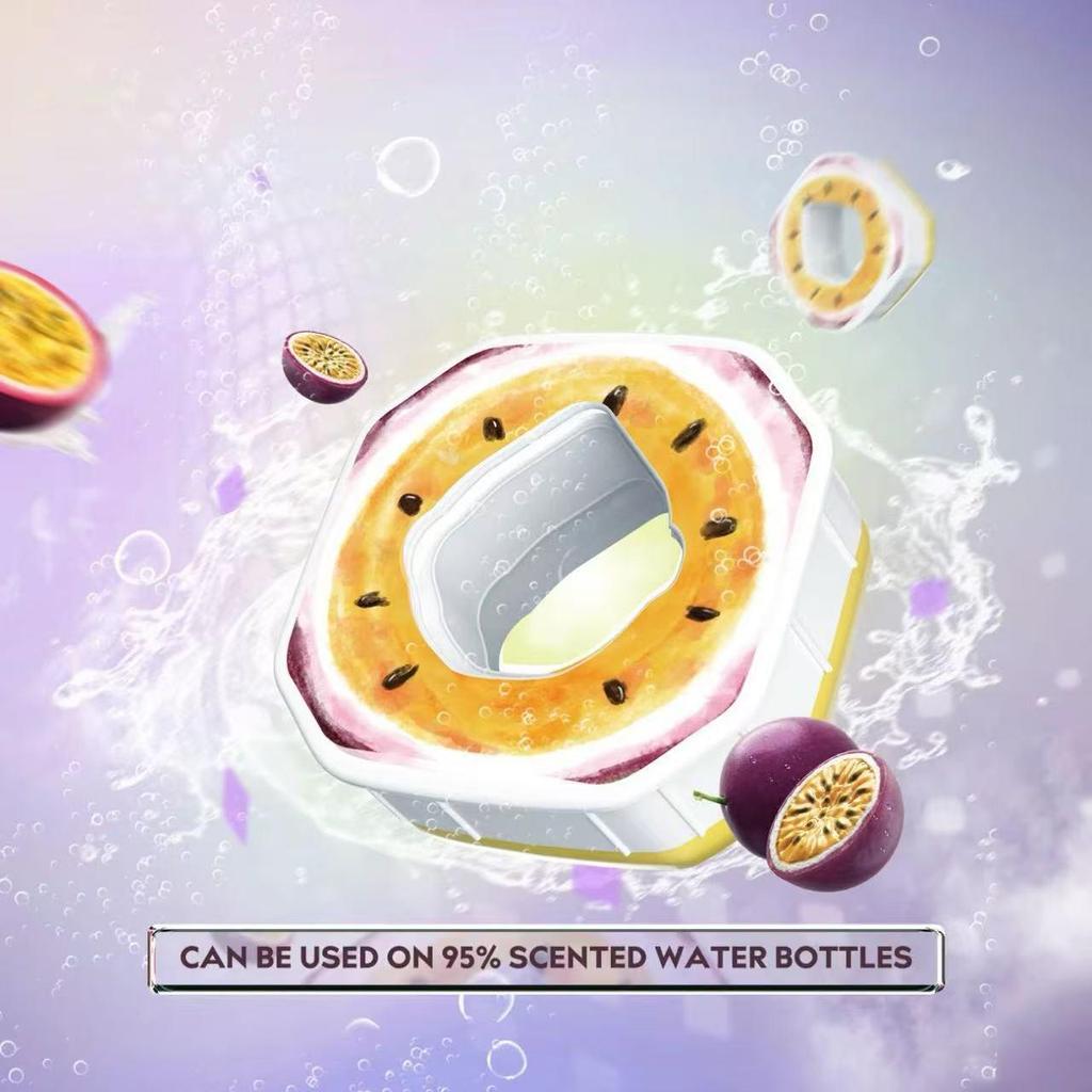 Square Scented Water Cup with Zero Sugar & Calories – Extract Scent Ring for Fun, Flavorful Drinking.