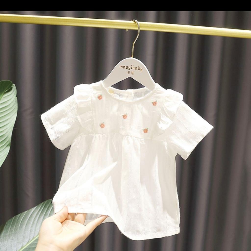 Baby Girl Princess Dress New Children's Summer Dress Girl's Skirt Small Fresh and Versatile Small Flower Doll Shirt Trendy