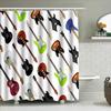 Rock Out With Your Guitars: Electric Guitar Pattern Shower Curtain Music Lover'S Decor For Bathroom Or Kitchen
