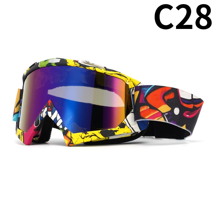 Motorcycle Goggles Water Transfer Off-road Outdoor Riding Sports Glasses Ski Goggles Windproof Glasses