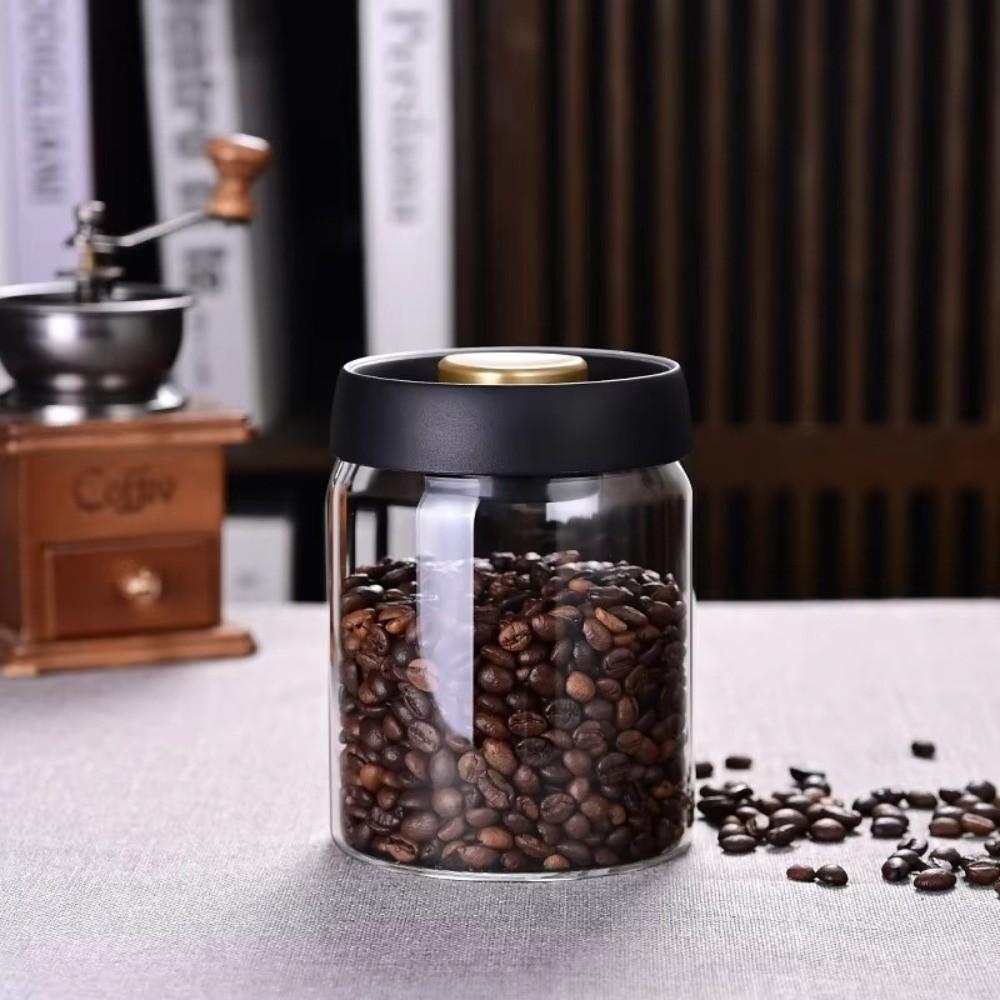 Airtight Lid Coffee Bean Storage Jar Freshness Preservation Jar for Fresh Storage