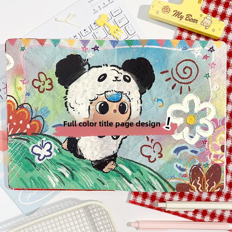 Color Page A5 Notebook Cute Cartoon Diary Office Leather Notepad Child Tide Play