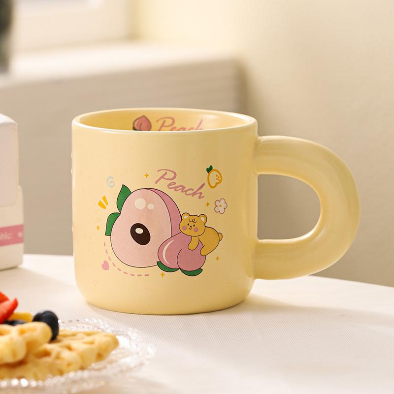 High Value Fruit Ceramic Cup Home Office Water Cup Cute Girl Coffee Cup Milk Mug Gift