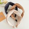 PROLY New Fashion Women Headband Wide Side Solid Color Headwear Cross Knot Turban Autumn Hairband Hair Accessories