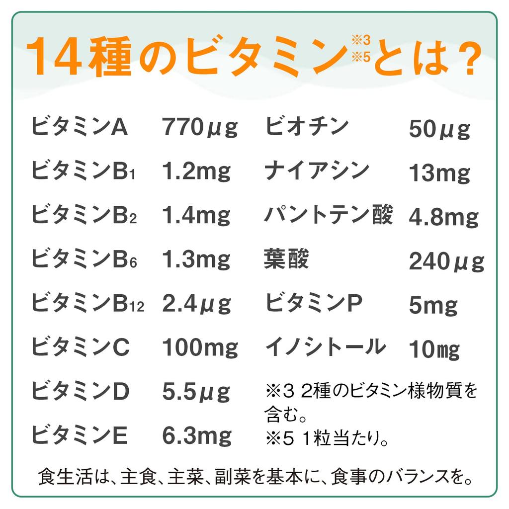 Dear-Natura Style Multivitamin 90 Tablets (90 Days) - Asahi Supplement, Made In Japan, 1 Tablet Daily, Pouch