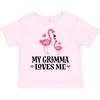 Inktastic Gramma Loves Me Girl Flamingo Toddler T-Shirt Childs Cute Grandkid Kid