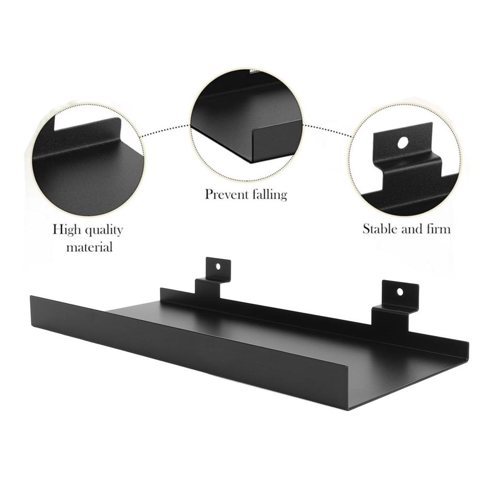 Wall Mounted Shelf Metal Floating Shelf Display Rack for Figurines Crafts Photo Frames