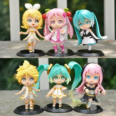Multiple Options Hatsune Miku Anime Action Figures Rin Len Kaito PVC Singer Model Ornament Toys For Kids Birthday Gift