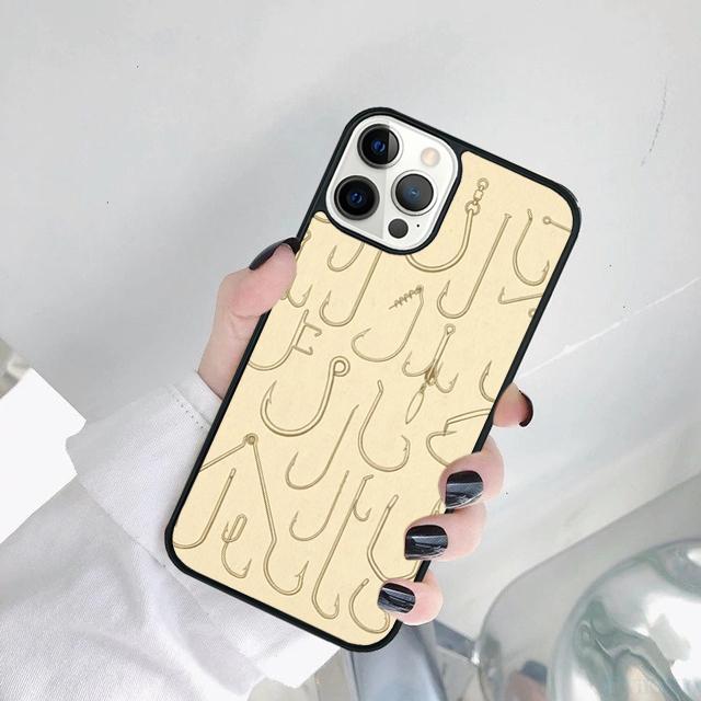 Fish Hook Fishing Phone Case Cover For iPhone 17 Air 15 Pro MAX 16 Plus 14 12 11 13 Coque