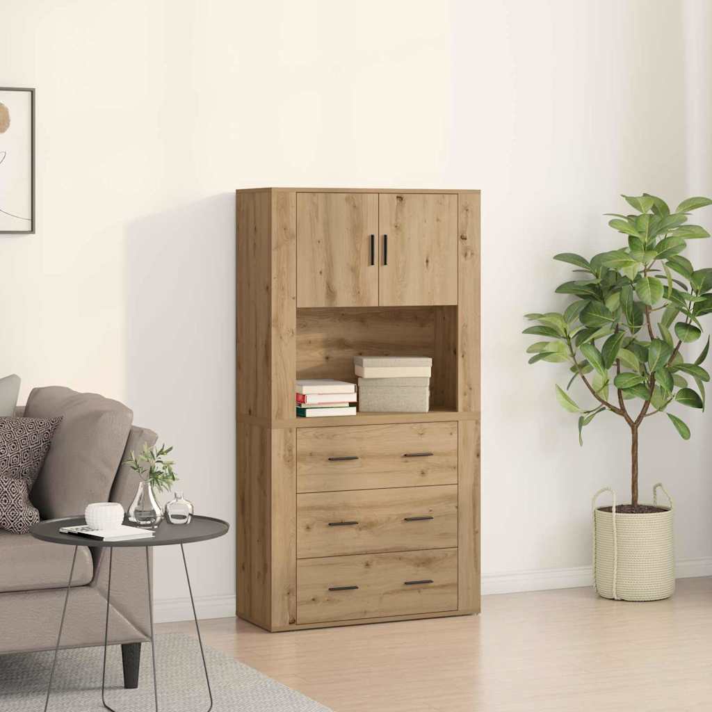 Highboard Artisan Oak 80 x 33 x 150 cm Particleboard