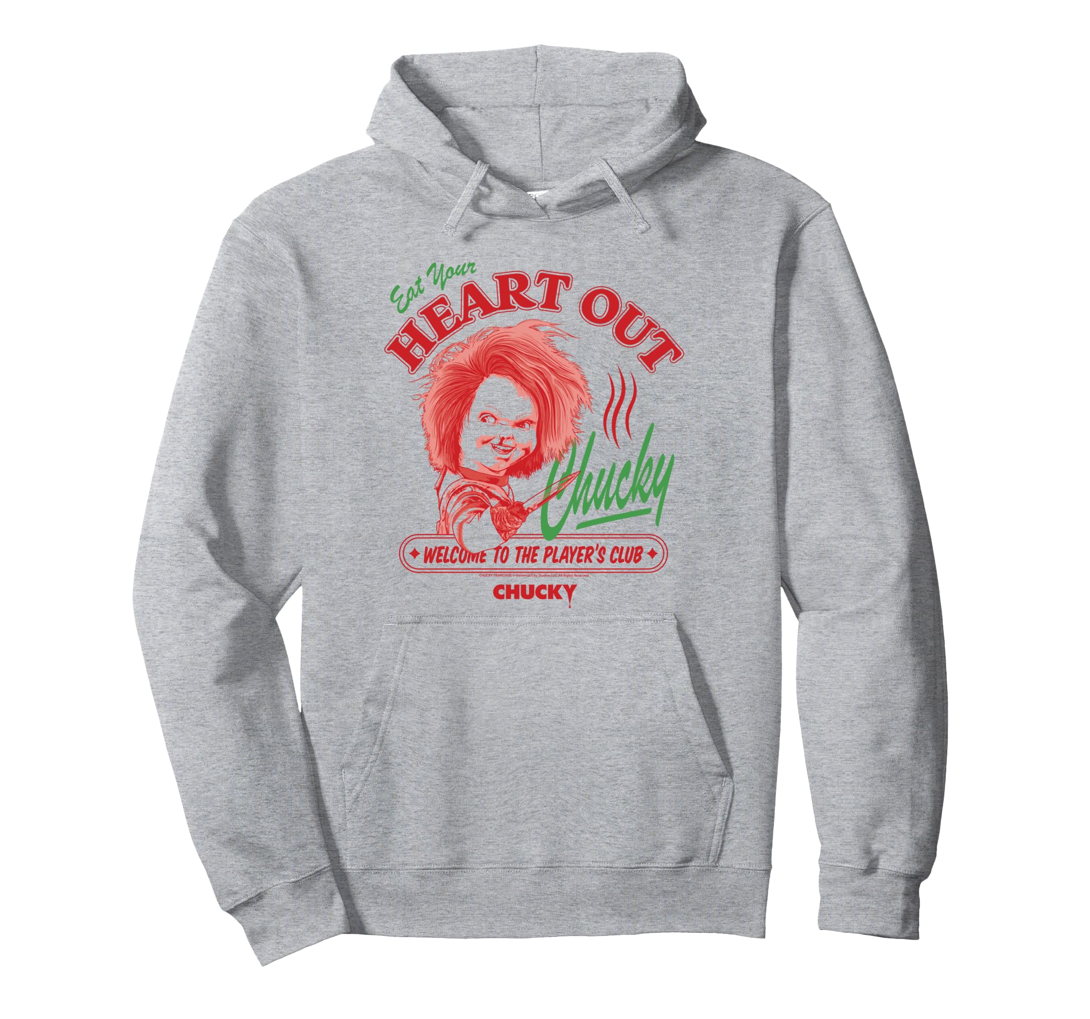 

Chucky Eat Your Heart Out Retro Hoodie сірий колір
