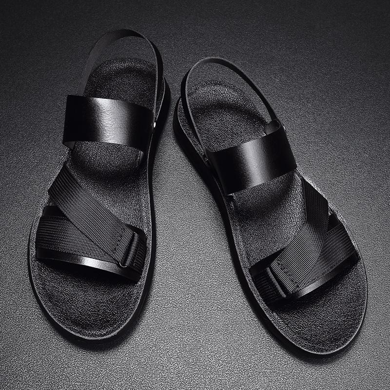 Fashion New Design Men's Slippers Leisure Walk Beach Shoes Holiday Outdoor Male Sandals Retro Comfortable Roma Shoes Wading Aqua Flats