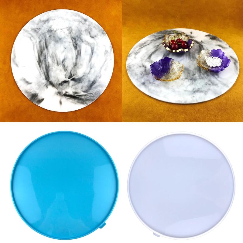 Diy Round Tabletop Drop Glue Mold Creative Large Round Tabletop Table Top River Table Making Silicone Mold for Decor