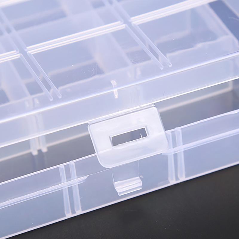 Portable Transparent Storage Box 12/28/40 Grids Plastic Clear Organizer With Cover Box For Jewelry Earrings Screw Nails Parts