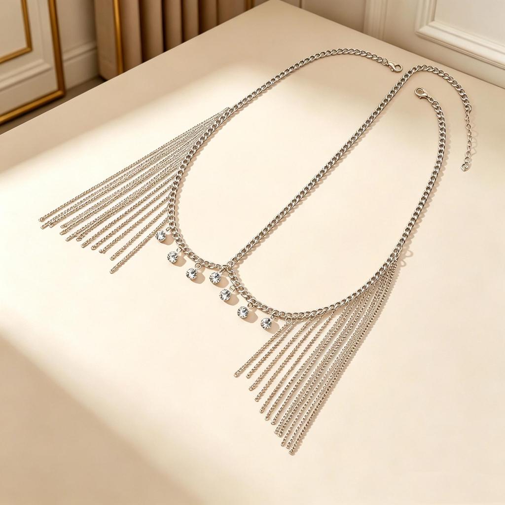 Bohemian mehrschichtige Pailletten-Kopfkette: Eleganter, Trendiger Europäischer & Amerikanischer Stil Schmuck