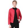 Autumn and winter new light down jackets women wear short round neck down jackets collarless women's clothing warm liner slim
