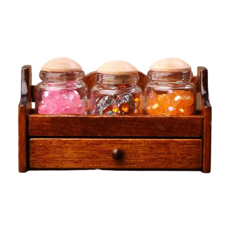 Sealed Jar Shelf Model Figure For Doll House Kitchen 1/12 Scale Miniature Furniture Realistic Crafting Project Accessory