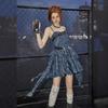 UNIFREE Celebrity Asymmetric Denim Cami Mini Dress