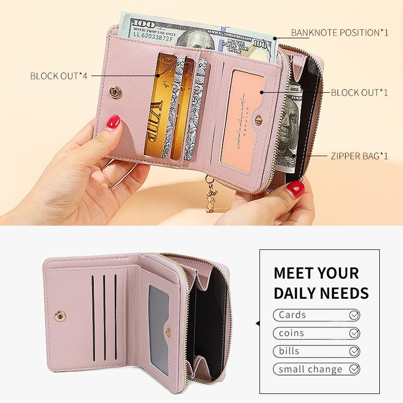 Small Women's Wallet Short New Wallet Female Large Capacity Puppy Wallet Student Female